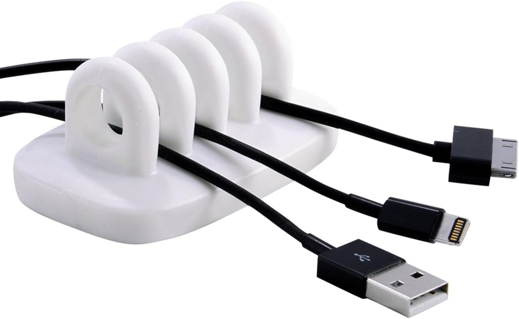 Cable Clip Holder Weighted Desktop Cord Management Fixture (Blue)