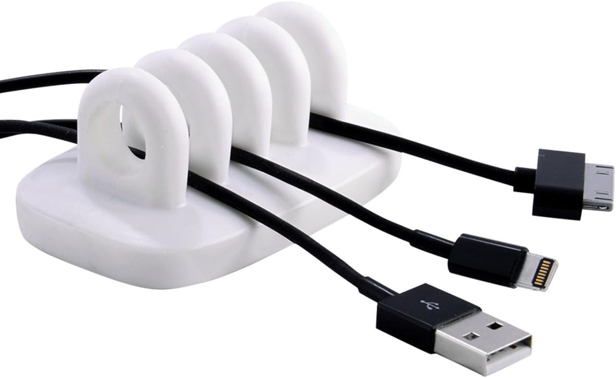 Cable Clip Holder Weighted Desktop Cord Management Fixture (Blue)