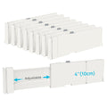 Vtopmart Drawer Dividers for Clothes 8 Pack, Adjustable 4" High Expandable from 11.3"-17" Dresser Drawer Organizer, Plastic Drawers Separators for Dresser, Baby Clothes, Kitchen and Office Storage