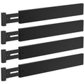 4 Pack Bamboo Drawer Dividers 17-22" Adjustable Kitchen Organizer, Natural