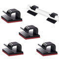 SOULWIT 50 Pcs Self Adhesive Cable Management Clips, Cable Organizers Sticky Wire Clips Cord Holder for TV PC Laptop Ethernet Cable Desktop Home Office (Black)