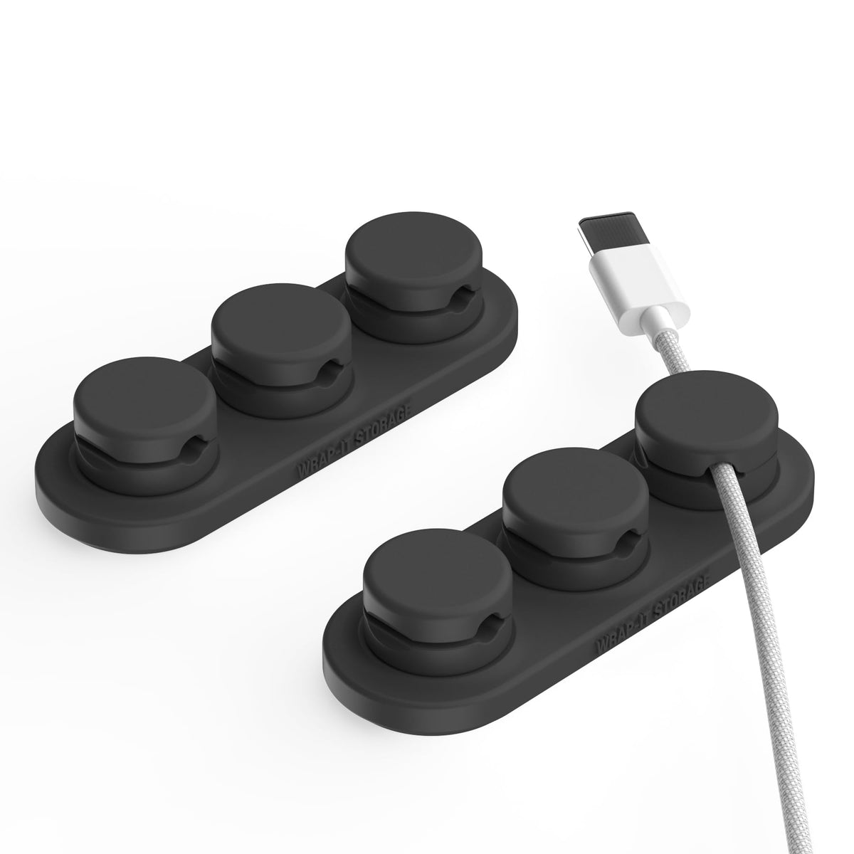 Wrap-It Storage MagnaDock Magnetic Cable Holder - 2-Pack (White)