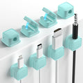 9 Pack Cord Organizer, Magnetic Cable Clips, Under Desk Management, Black