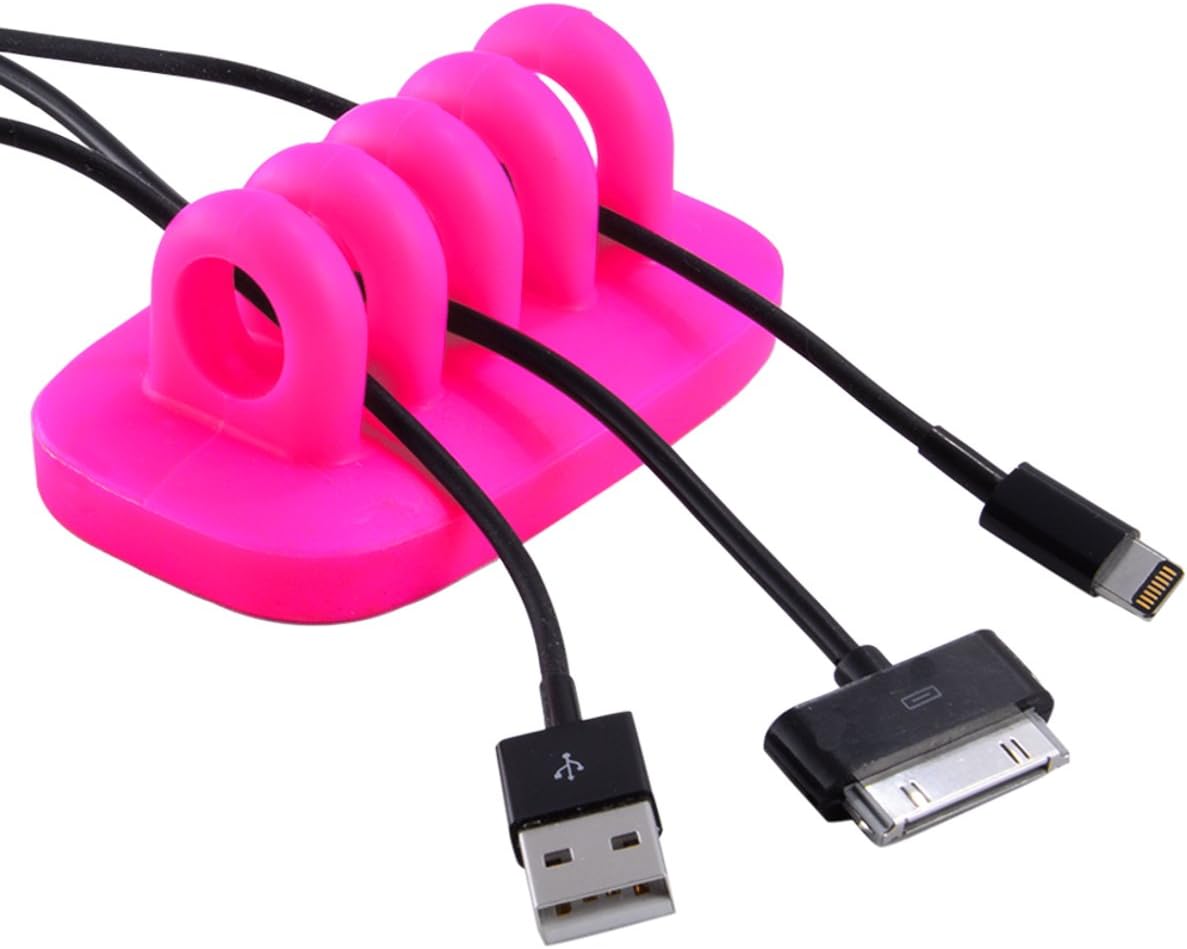 Cable Clip Holder Weighted Desktop Cord Management Fixture (Blue)