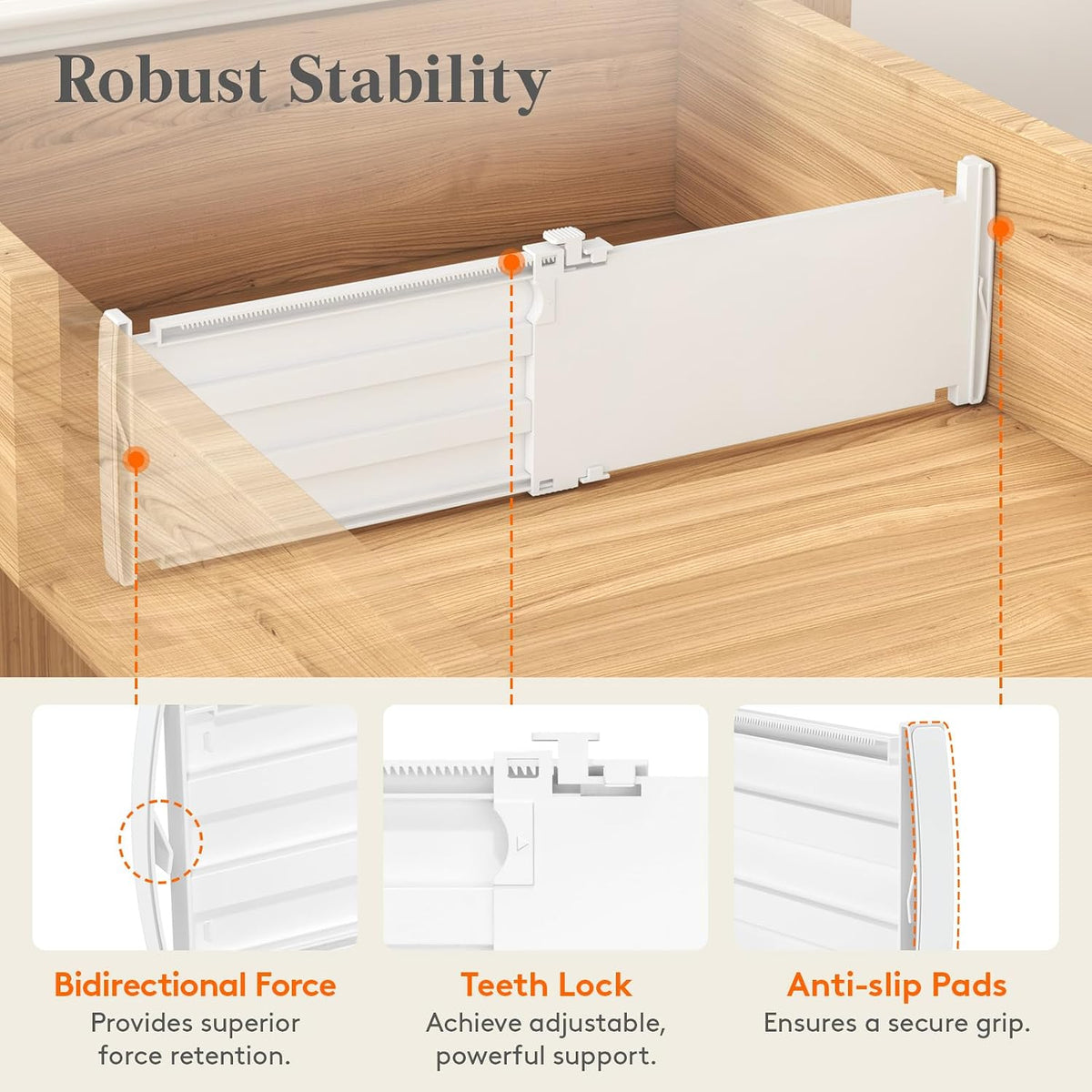 Lifewit 5" Tall Drawer Dividers, Adjustable Deep Drawer Organizer Clothes
