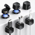 JOYROOM 6-Pack Detachable Magnetic Cord Organizer, Adhesive Cable Clips
