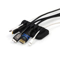 Heaviest Cable Organizer on the Market! Compact and Weighted Desktop Cord Holder for Desk and Nightstand, Eco-Friendly Silicone, No Bad Smell, Bundled with 4 Reusable Cable Ties! (Black)