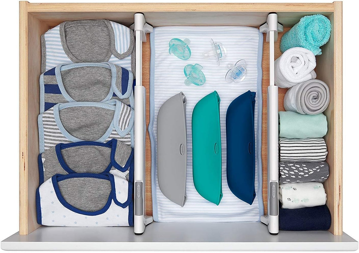 OXO Tot Expandable Drawer Dividers, 4-Pack Drawer Organizers