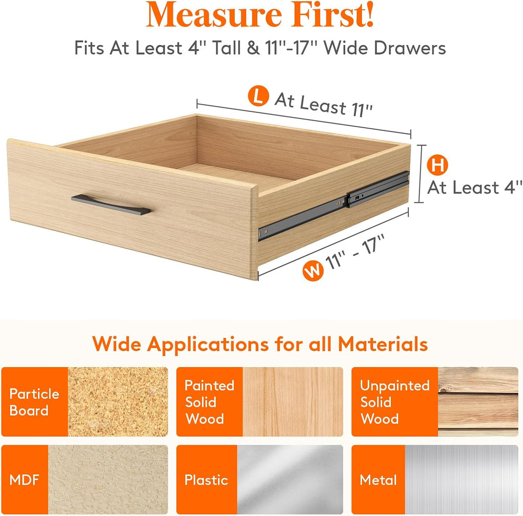 Lifewit 4" High Upgrade Drawer Divider, Adjustable Drawer Organizer Clothes