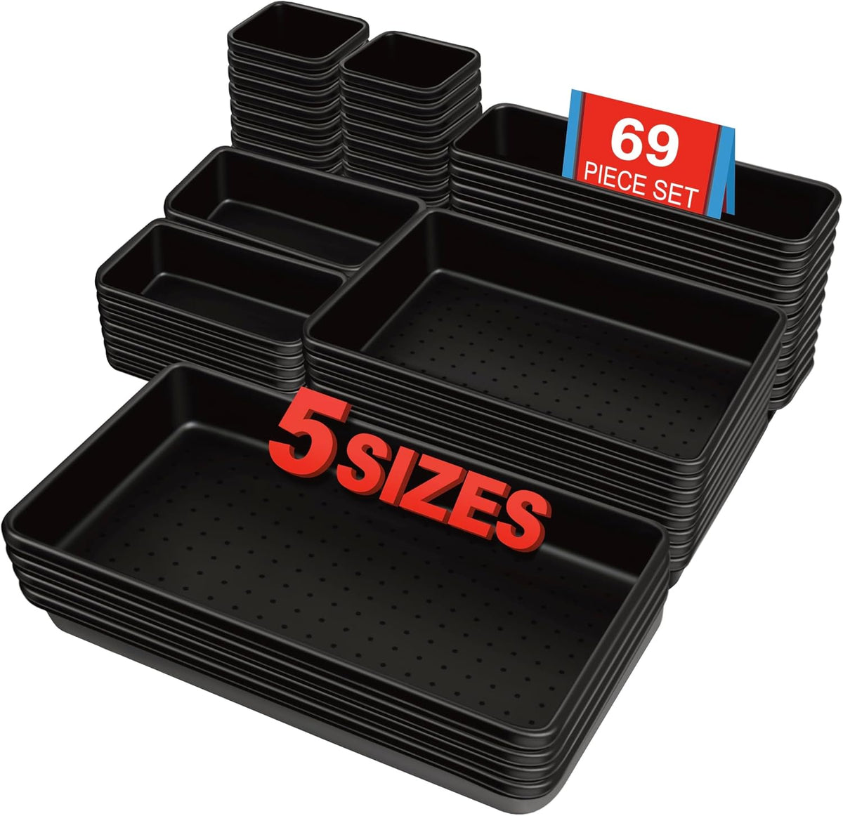 C&T 69-Pieces Tool Box Organizer Tray Divider Set, Tool Drawer Tray Divider