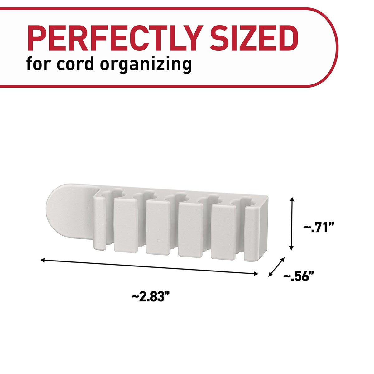 Command 5-Cord Clip Organizer, 4 Clips, 8 Medium Strips