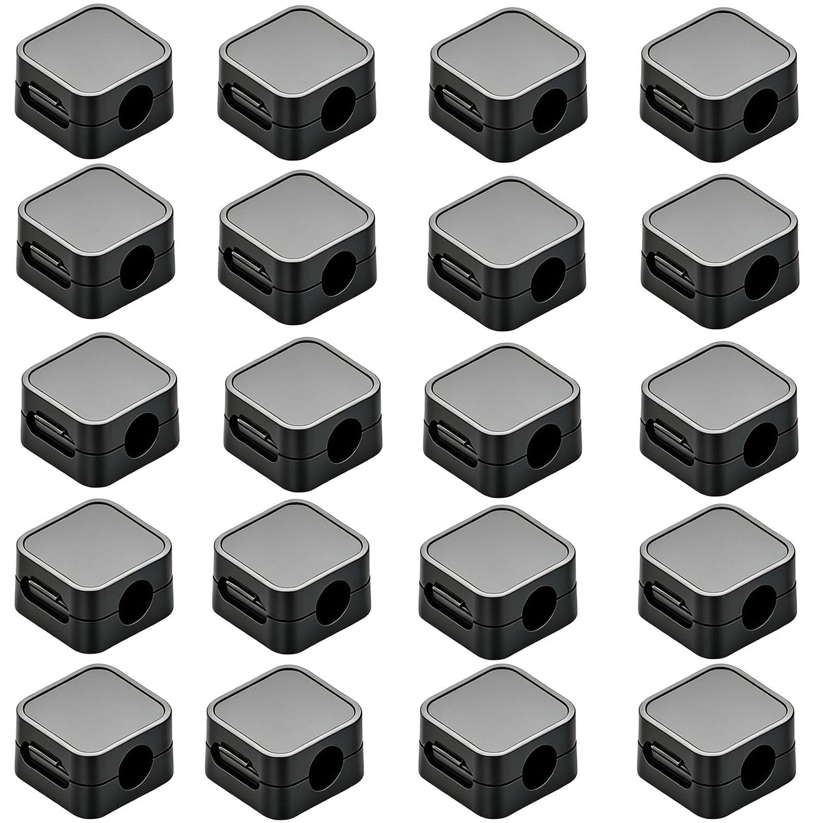 10 Pack Cord Organizer, Magnetic Cable Management, Cord Holder for Desk, Adhesive Cable Clips Wire Keeper for Nightstand, Home, Office, Desktop, Car, Wall (Multicolored)