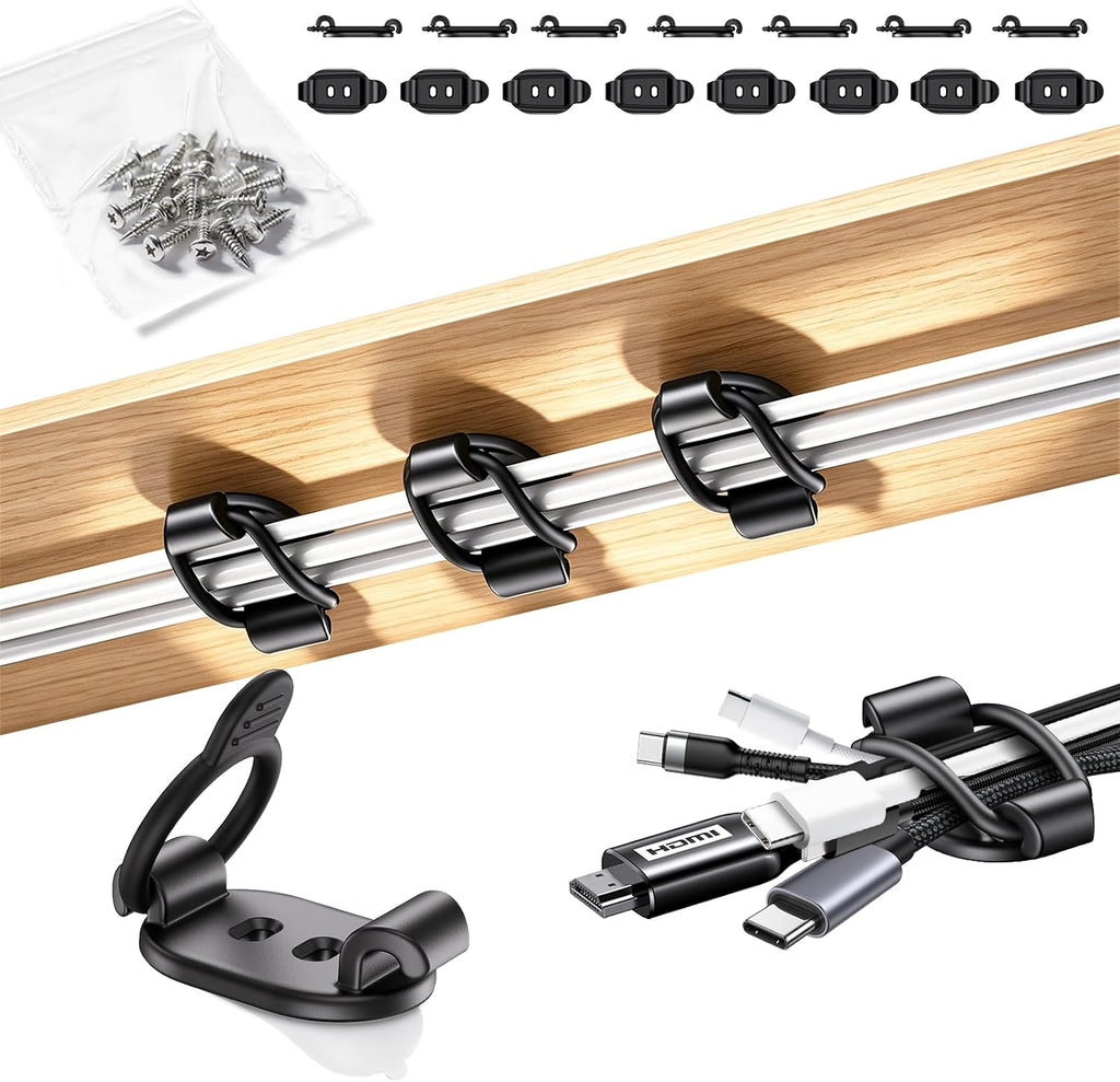 Adjustable Elastic Adhesive Cable Clips Wire Holder Cord Organizer 15 Pack
