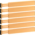 6-Pack Drawer Dividers 2.6-Inch High Dresser Drawer Organizer 16 to 22 Inch