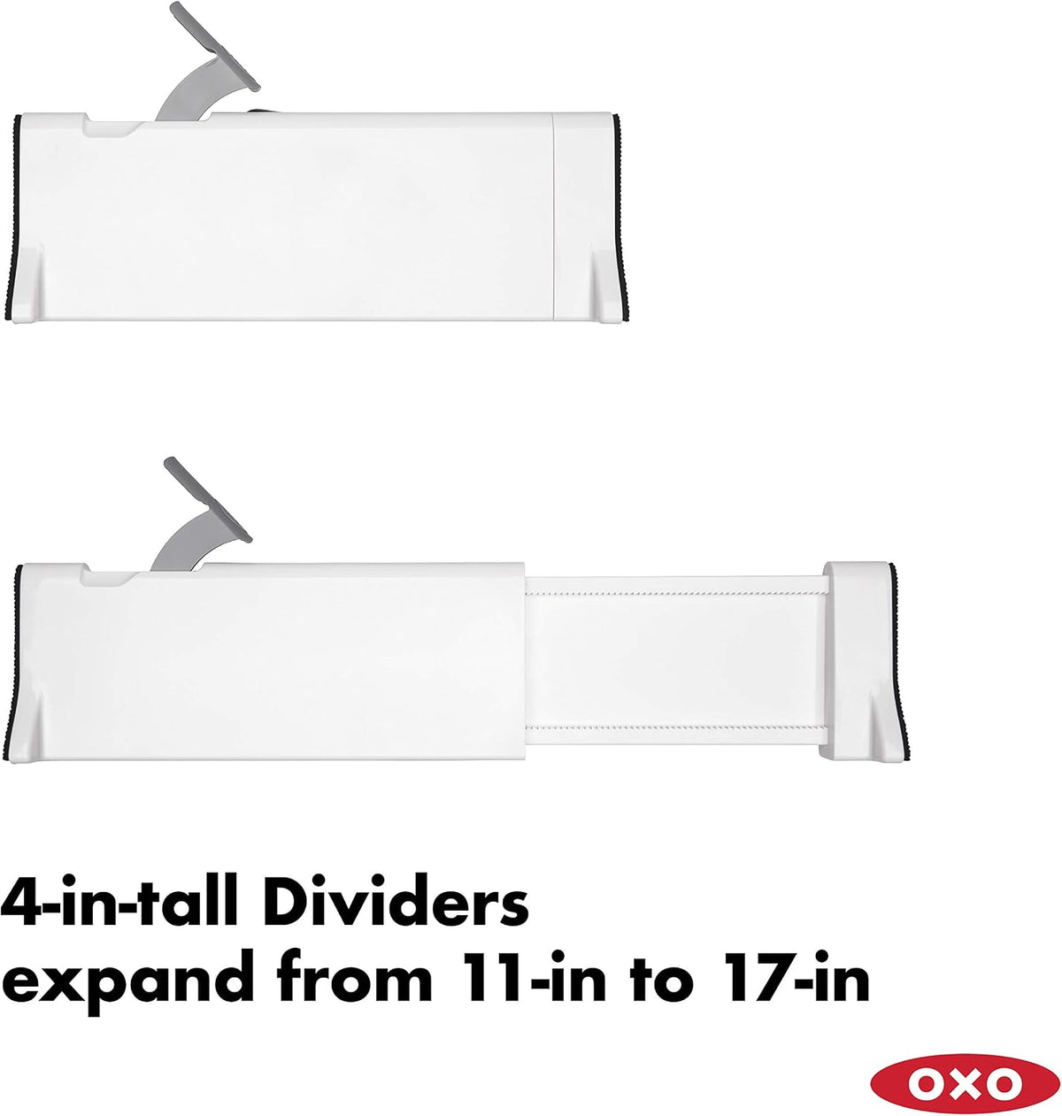OXO Good Grips Expandable Dresser Drawer Divider, 2-Pack