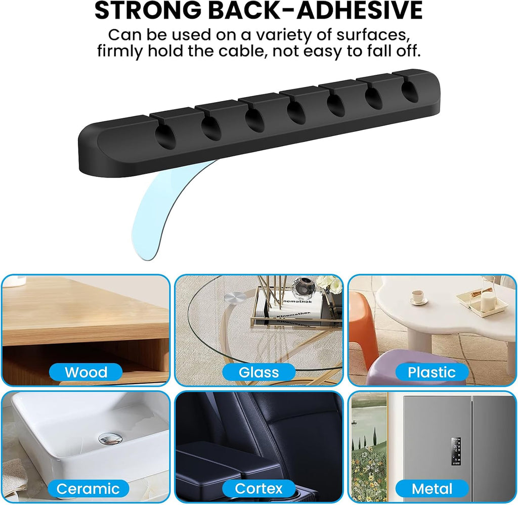 AhaStyle Cable Clips, 3 Pack Cord Holders Cable Organizer Self Adhesive