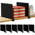 HBlife 6 Pack Closet Organizers and Storage, Clear Shelf Dividers, Vertical Purse Organizer for Closet Perfect for Sweater, Shirts, Handbags in Bedroom and Kitchen, Acrylic Bookshelf for Organization