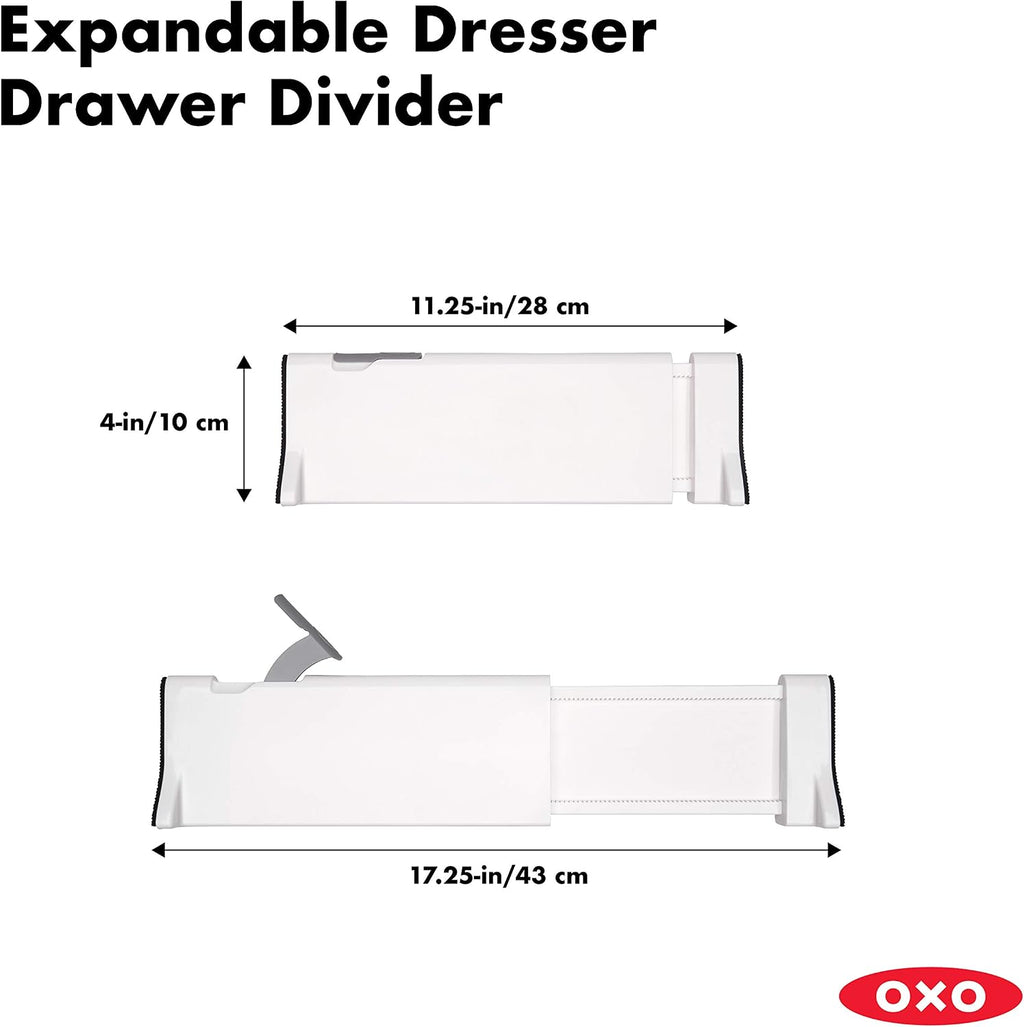 OXO Good Grips Expandable Dresser Drawer Divider, 2-Pack