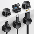 Lamicall 6Pack Cord Organizer, [1s Lock] Spring Cable Holder Clips for Desk
