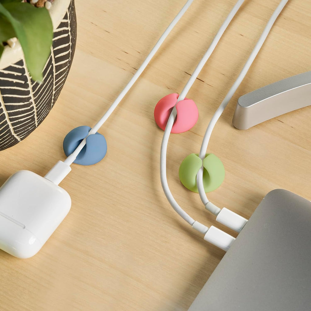 Wrap-It Storage Cable Clips - (Assorted 28-Pack) Macaron