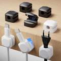 Daisyhome Rotatable Cord Organizer, Strong Adhesive Spring Cable Clips