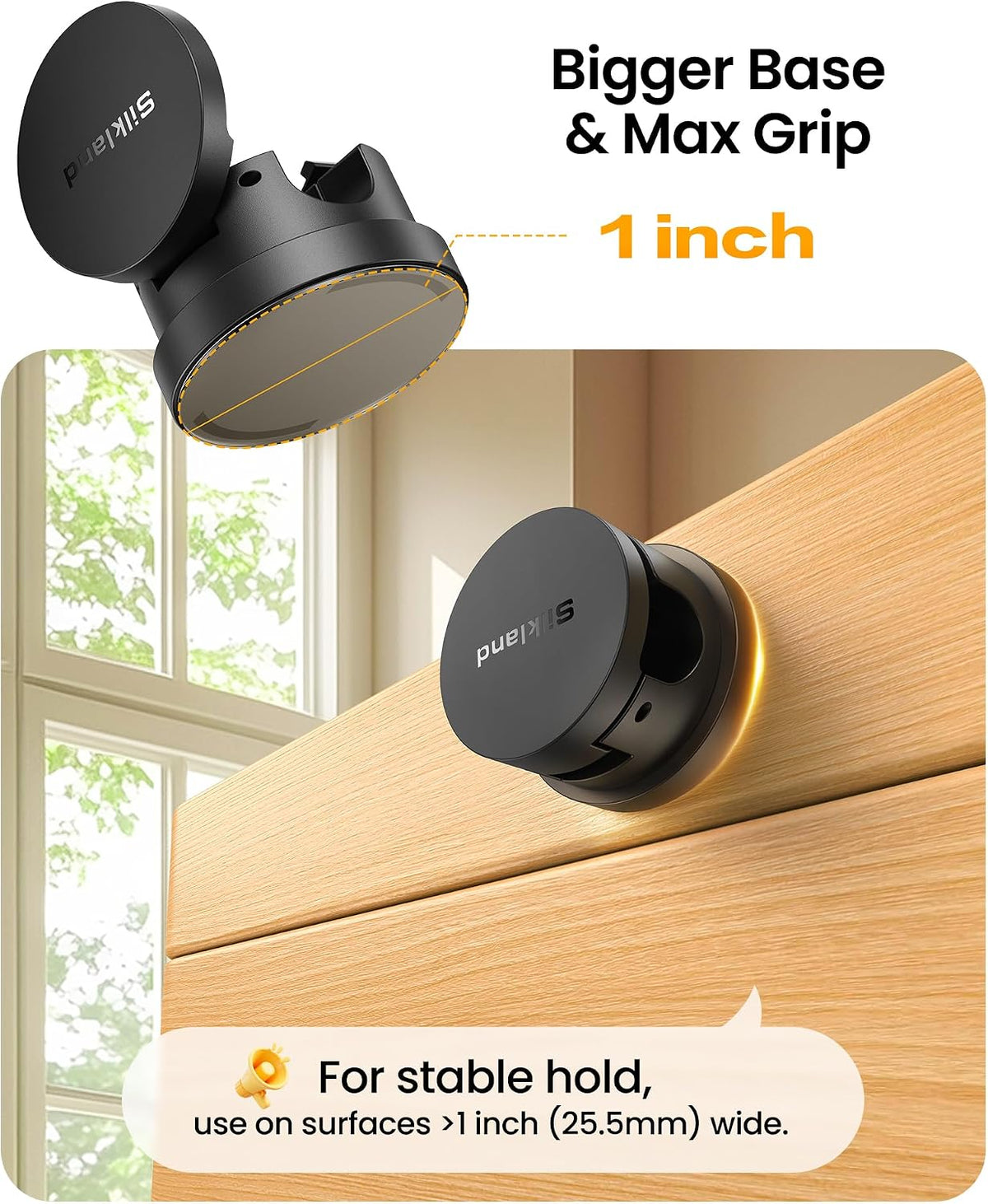 Silkland 8 Pack Snap-Lock Cable Clips, 360° Rotatable Cord Holder for Desk
