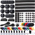 ELII 300PCS Cable Management Kit,4 Cable Sleeve 35 Cable Clips