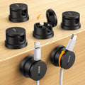 Silkland 8 Pack Snap-Lock Cable Clips, 360° Rotatable Cord Holder for Desk