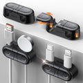 Chfeila 4Pack Magnetic Cable Clips, Dual Slot Cable Holder Clips, White