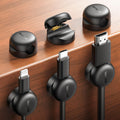 Lamicall 6 Pack Cable Clips, Compact Spring Cord Organizer Holder for Desk